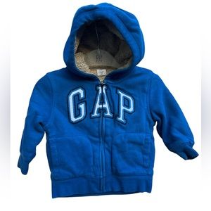 BABY GAP Cozy Logo Hoodie Blue Edge Size 18-24